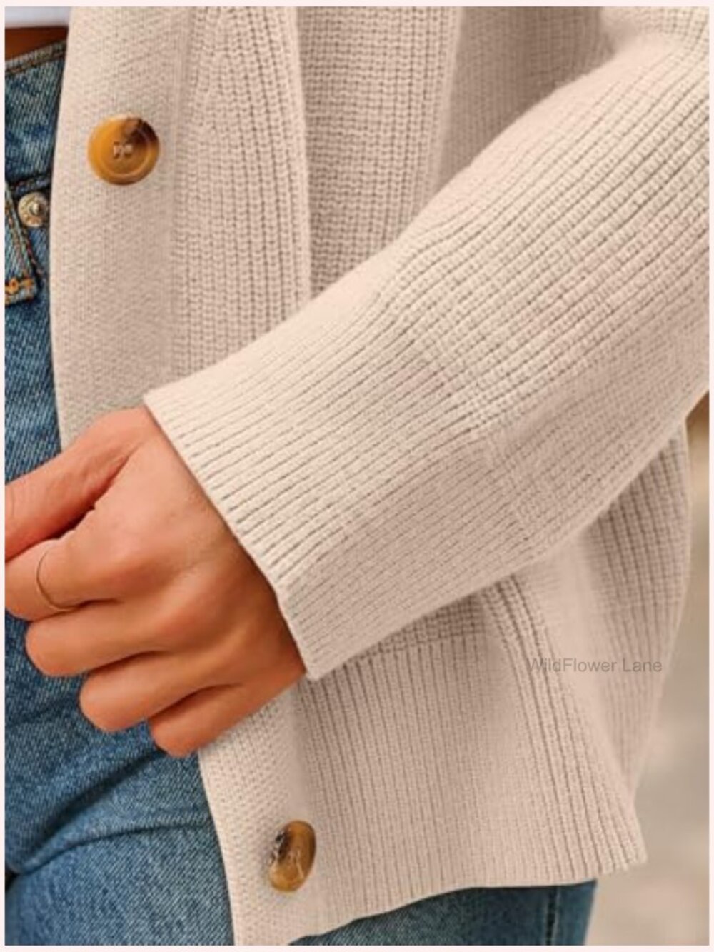 Vintage Style Oversized Lightweight Cardigan Sweater Open Front Cocoon Knitwear - Picture 5 of 6